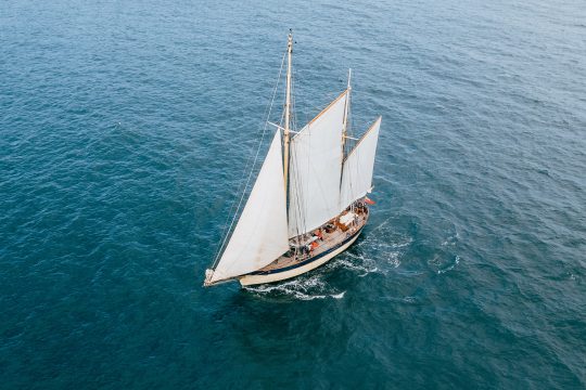 Tall ship Maybe under sail in open ocean