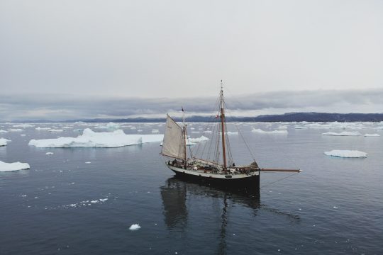 Tecla anchored Disko Bay, Greenland
