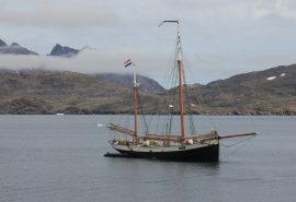 Tecla anchored Greenland Tassiilaq East