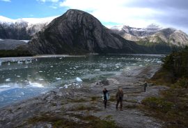 Tecla guests hiking ashore Chilean Patagonia