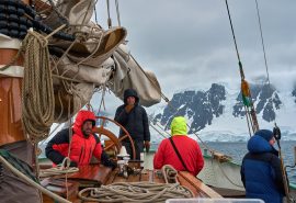 Tecla guests onboard in South Orkney Islands, Antarctica