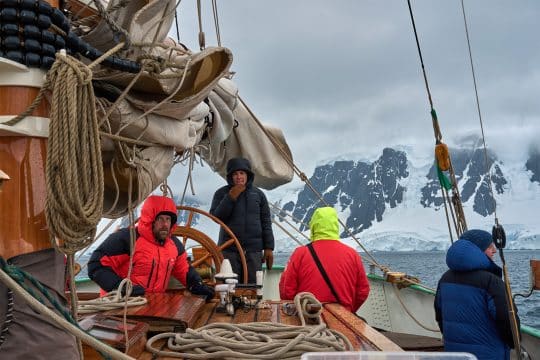 Tecla guests onboard in South Orkney Islands, Antarctica