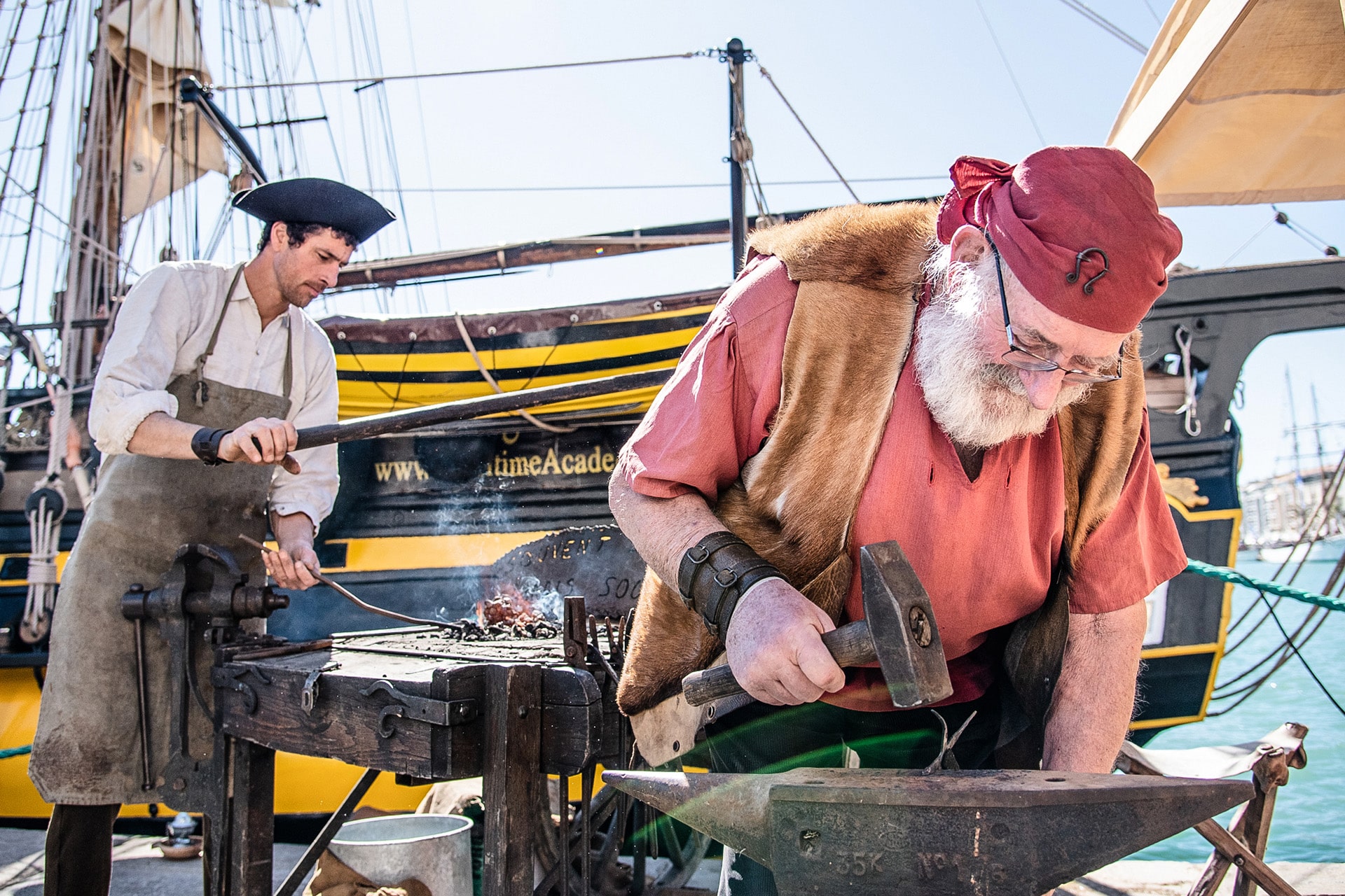 Traditional demonstrations at the escale à sète festival, France