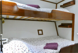 Twister alternate view of twin cabin onboard interior below deck