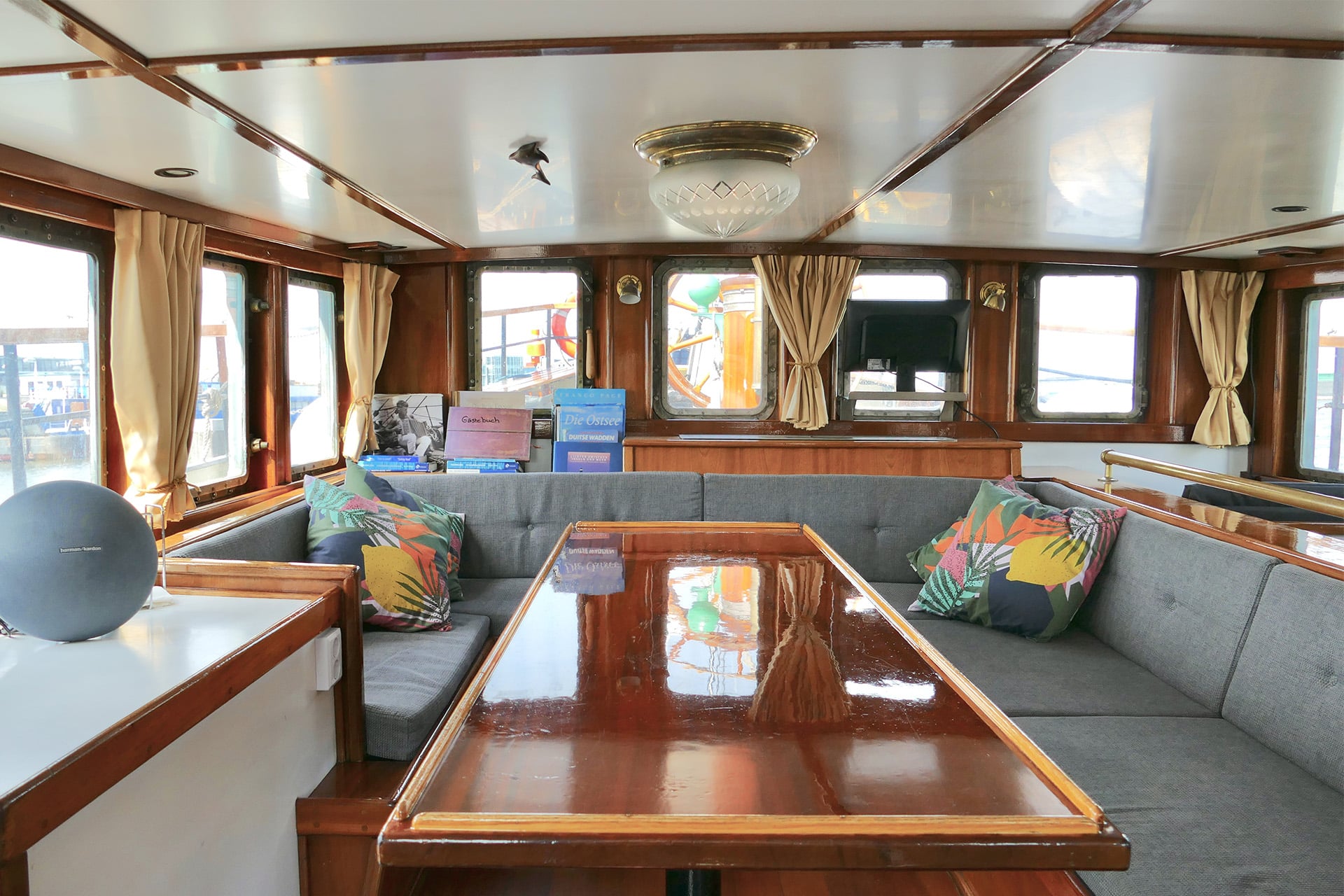Twister onboard dining area deck level interior