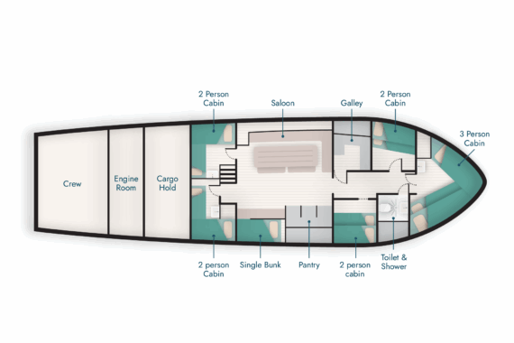Aron of Svendborg sailing ship deck plan information