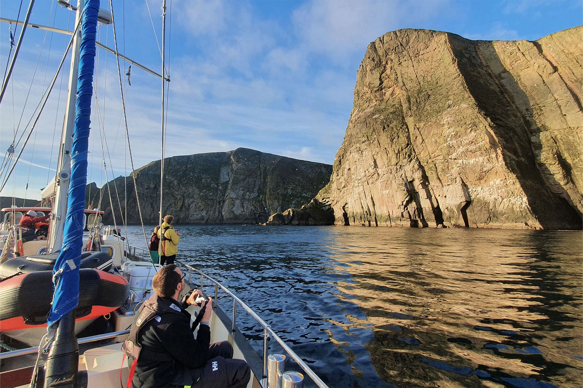 Valiente sailing in Orkney, Scotland