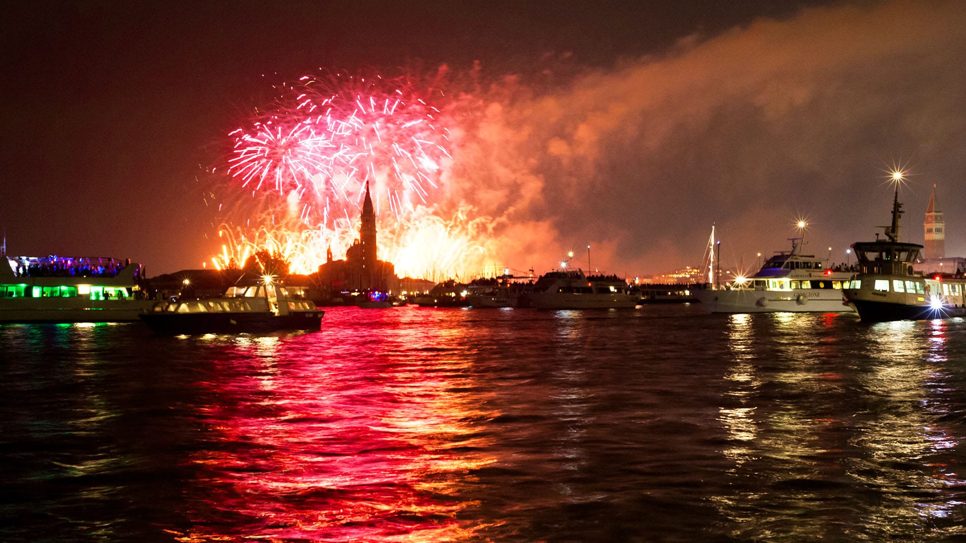 Venice Carnival fireworks