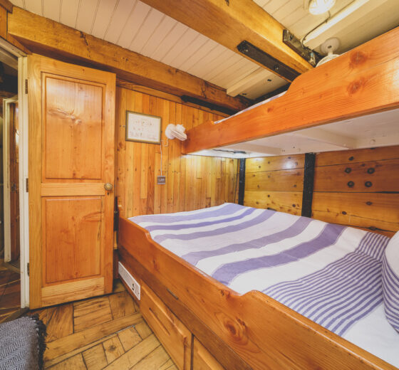 Venturesail tall ship Irene private cabin ensuite and saloon view