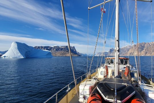 View from the deck of Valiente in Greenland