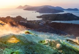 View from the island of Vulcano in the Aeolian Islands