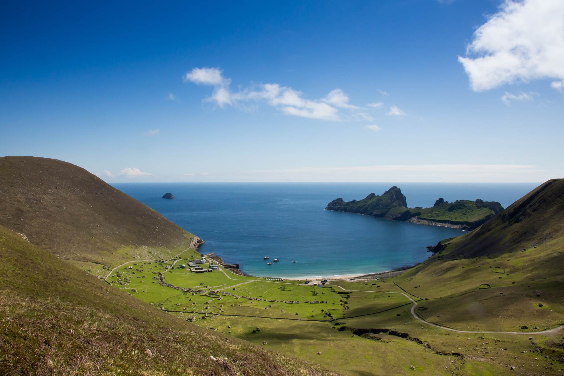 View from the top of Hirta island, St Kilda
