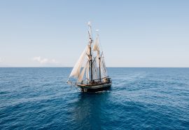View of Florette Sailing in the Open ocean