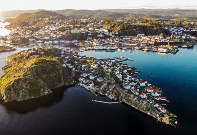 View of Kragero, between Oslo and Kristiansand, Norwegian Coast, Norway