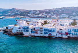 View of Mykonos island, Cyclades, Greece