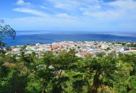 Aerial view of Roseau, Dominica