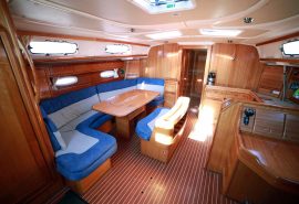 View of Saloon on board Humla Interior