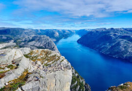 View of pulpit rock, Lysefjord, Norway