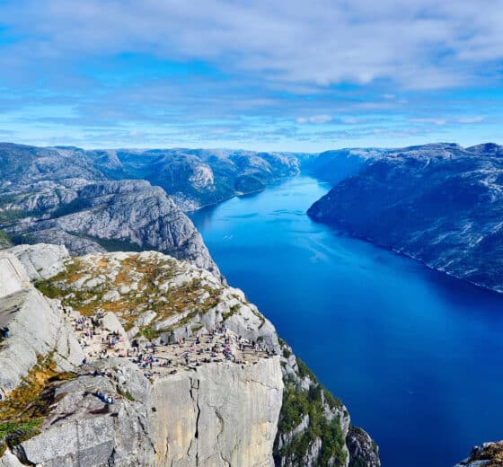 View of pulpit rock, Lysefjord, Norway