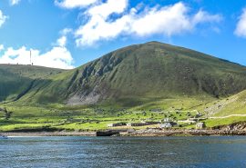 View of the approach to St Kilda, Scotland