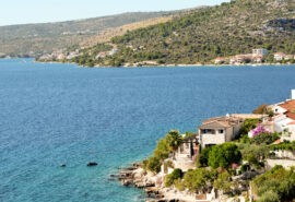 View over coastal Croatian town