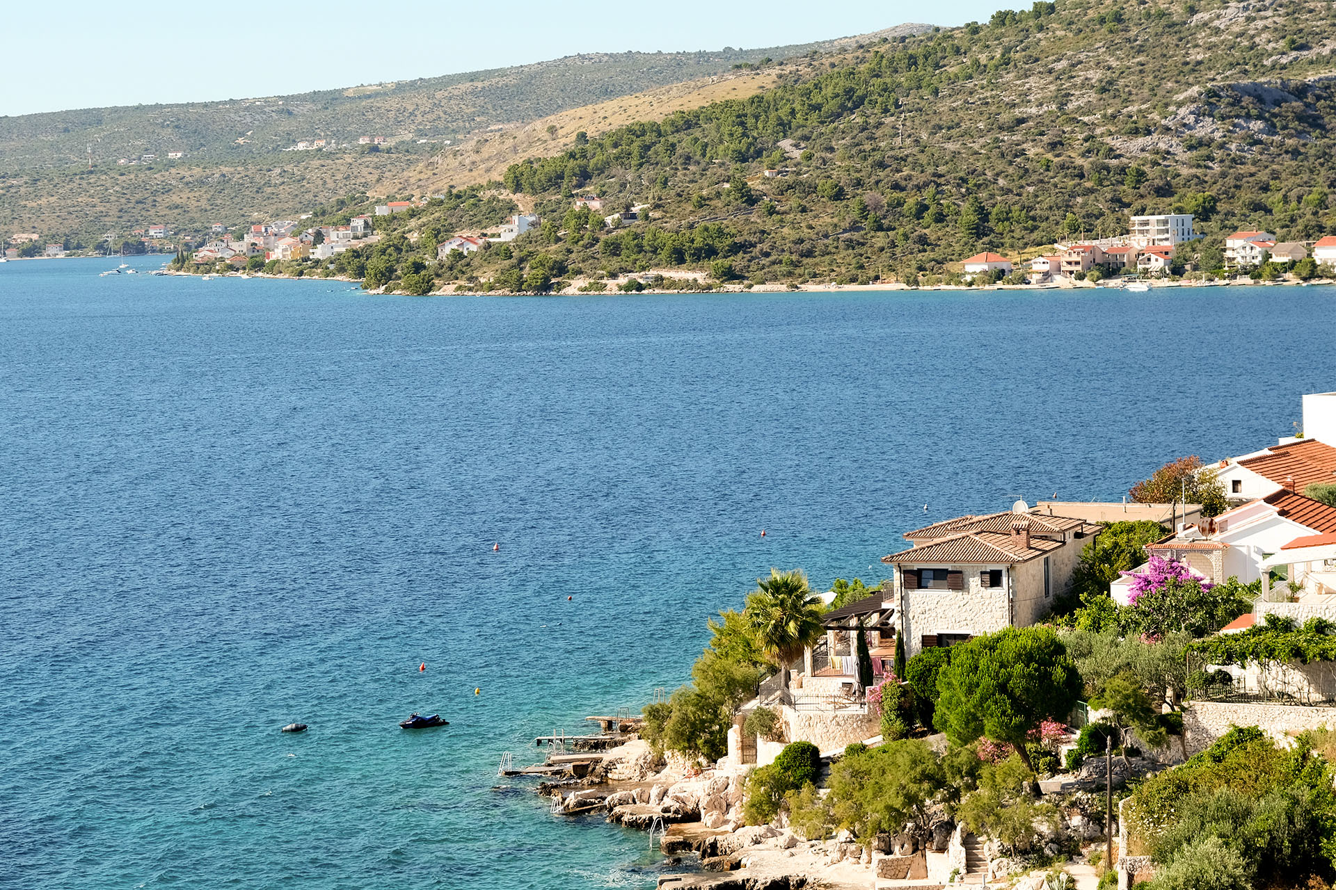 View over coastal Croatian town