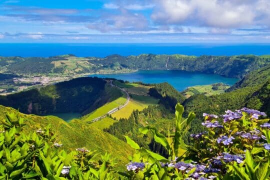 View overlooking Azores islands, Portugal