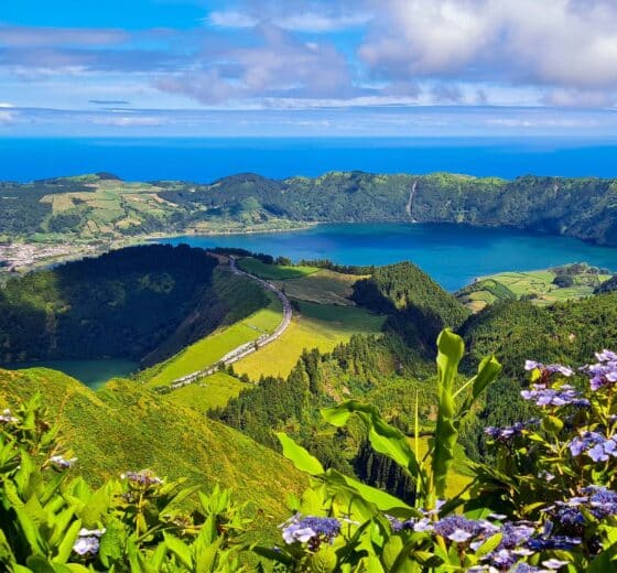 View overlooking Azores islands, Portugal