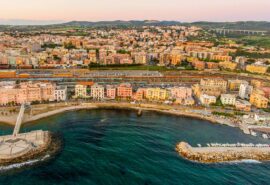 View overlooking Civitavecchia, Italy