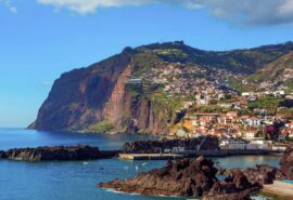 View overlooking island of Madeira, Portugal