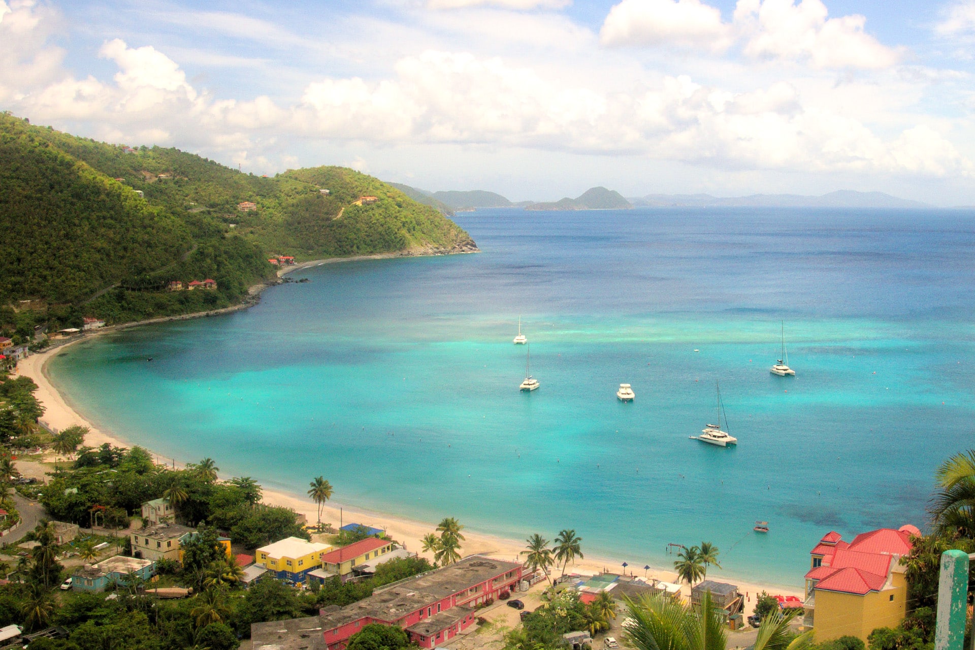View overlooking the British Virgin Islands, Caribbean, BVI