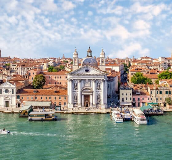 View overlooking the city of Venice, Italy
