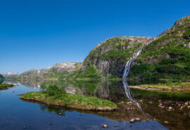 Waterfall in Rogaland, near Stavanger, Norway