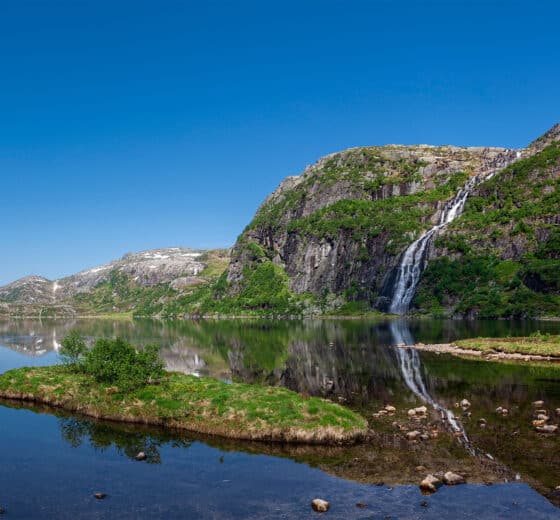 Waterfall in Rogaland, near Stavanger, Norway