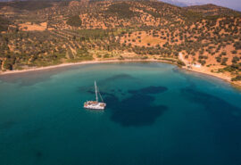 Zorba Cat anchored greece