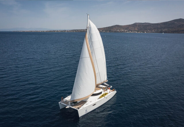 Catamaran Sailing From Saronic Islands to Naxos