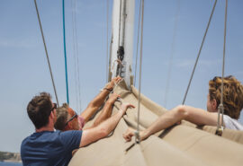 Zorba Cat guests sails