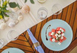 Zorba Cat watermelon feta salad