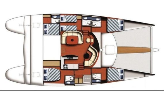 Zorba Catamaran-deck-plan