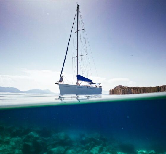 Zorba anchored in Greece
