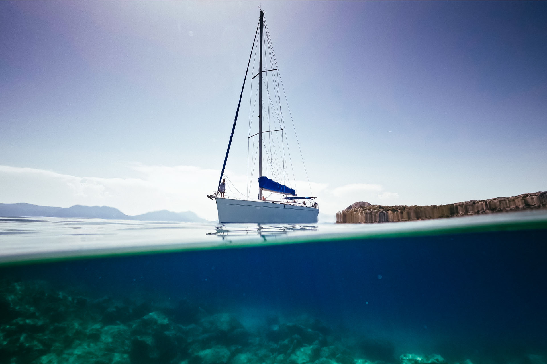 Zorba anchored in Greece