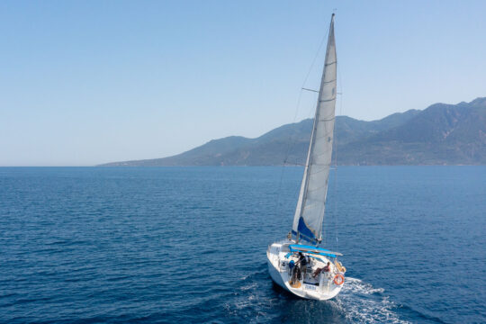 Zorba sailing greece stern