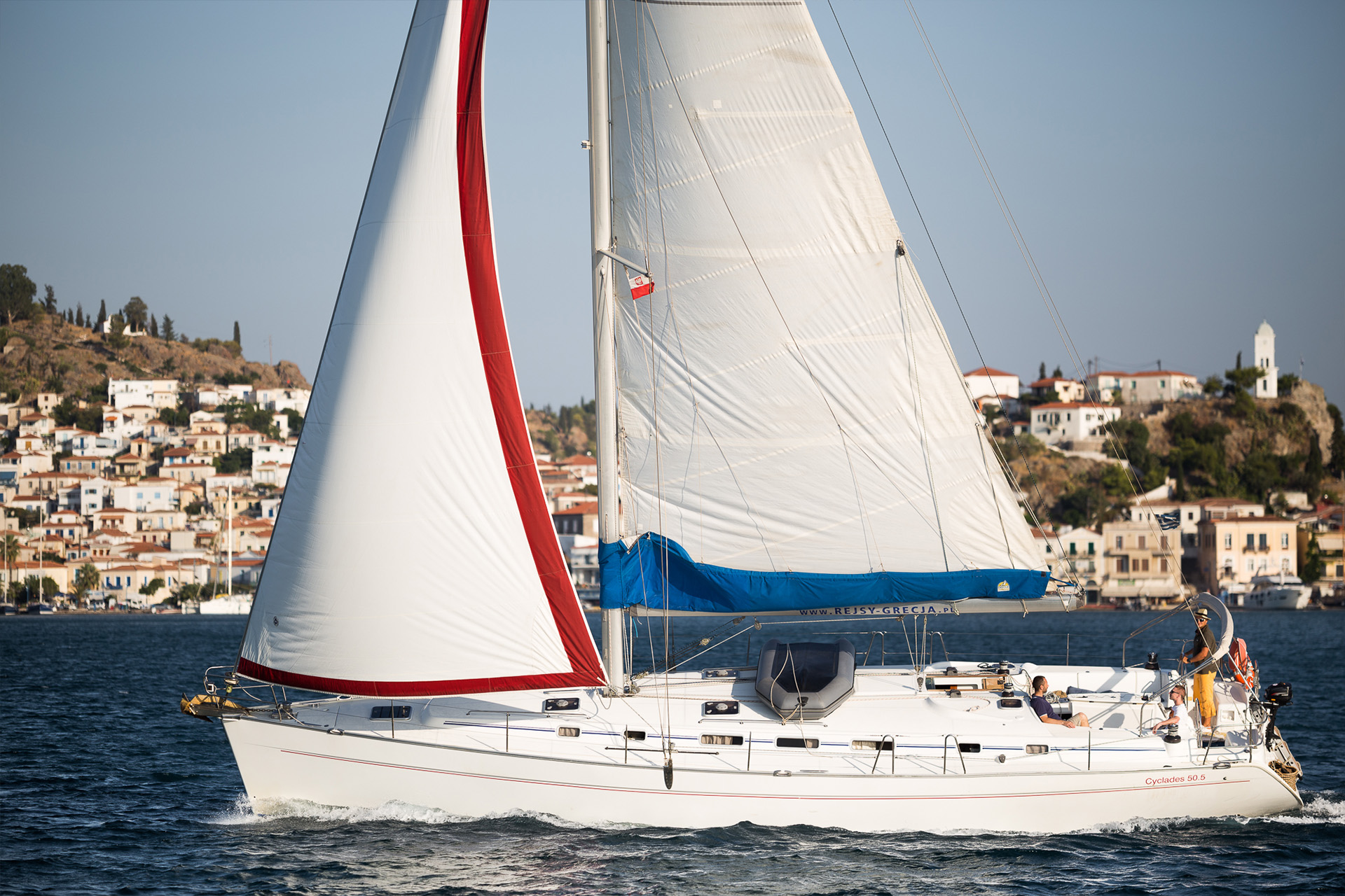 Zorba sailing in Greece