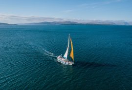 Zuza open water sailing in Hebrides Scotland