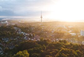 aerial view kiel germany baltic sea