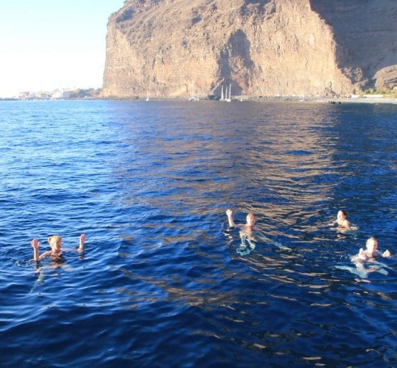 Swimming in the canaries on a classic sailing holiday